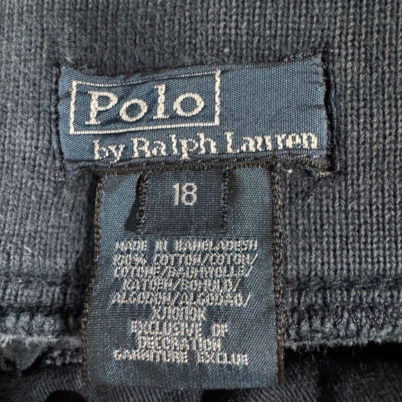 Polo Ralph Lauren Size L Navy Blue Cotton Blend Athletic Shorts Embroidered Pony - Picture 3 of 4
